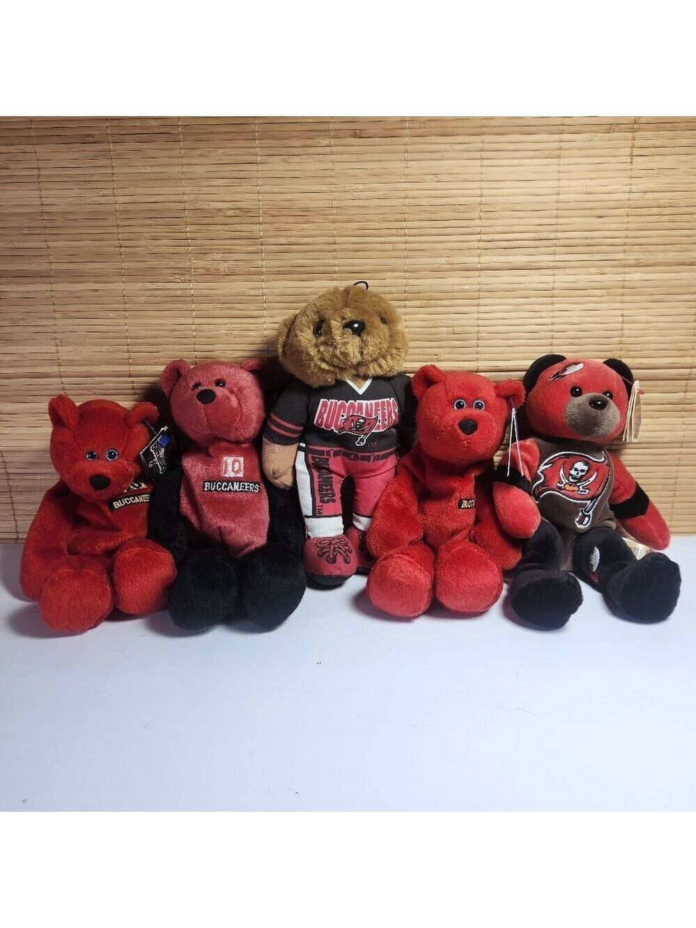 𝅺Tampa Bay Buccaneers NHL Bean Bag Dolls Lot of 5 King, Alstott, Dunn plus two